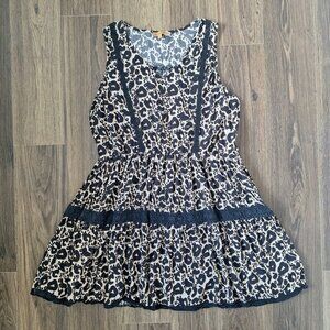💙 Chances R Cheetah Print Dress 100% Rayon Soft Lace Trim